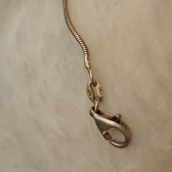 Vintage Sterling Silver Beaded Snake Chain Bracelet - Picture 6 of 7